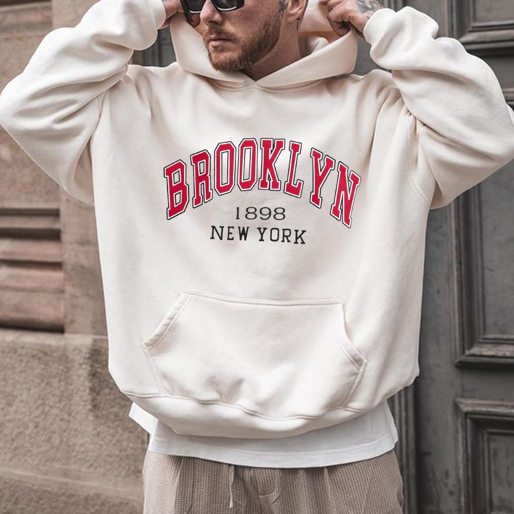 BROOKLYN Alphabet Graphic Print Men's Sweatshirt