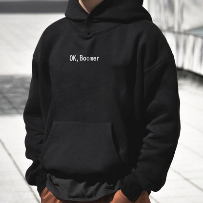 OK, Boomer Men's Black Hoodie