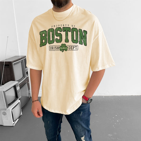 Boston Men's Streetwear Casual T-Shirts