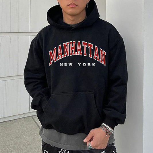 Manhattan Print Men's Fleece Hoodie