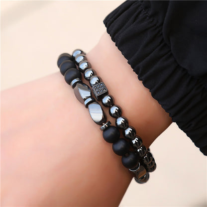 Bracelet Microset Zircon Dice Two Piece Bracelet