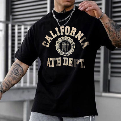 Trendy Alphabet Graphic Print Casual Men's T-shirt