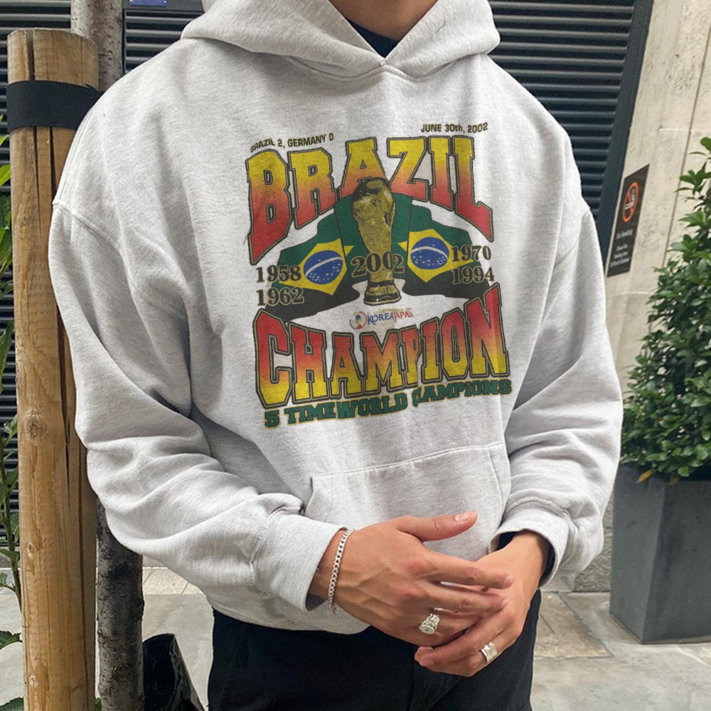 Brazil World Cup Champions Men's Fashion Hoodie