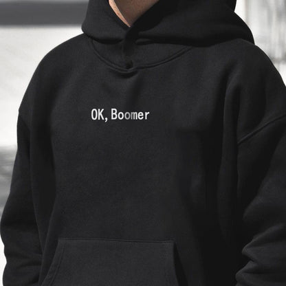 OK, Boomer Men's Black Hoodie