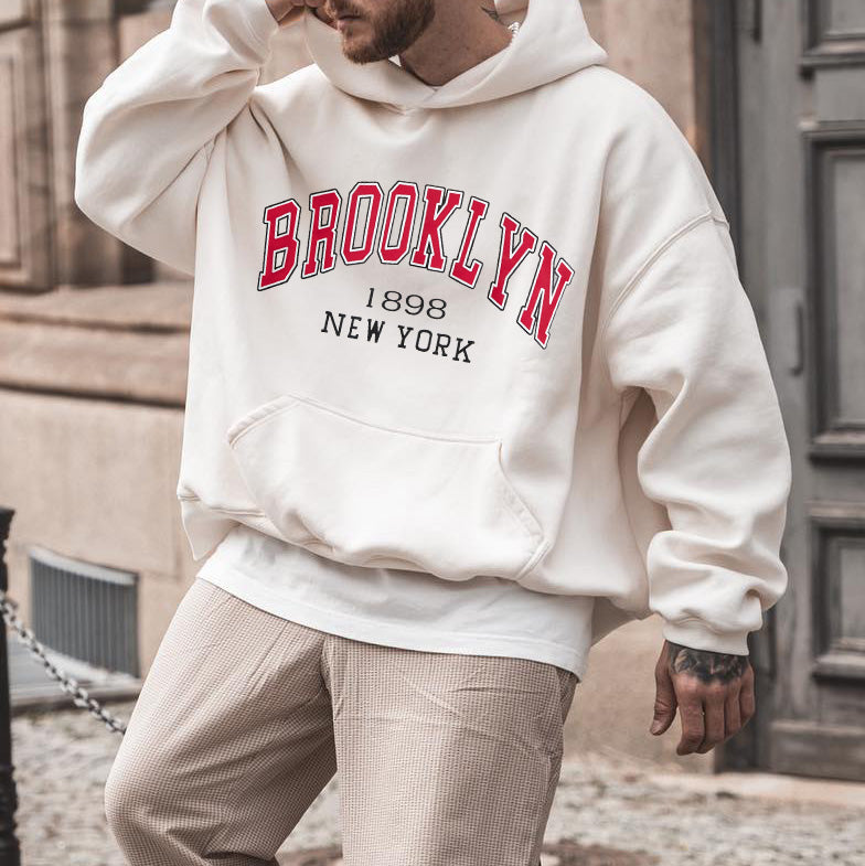 BROOKLYN Alphabet Graphic Print Men's Sweatshirt