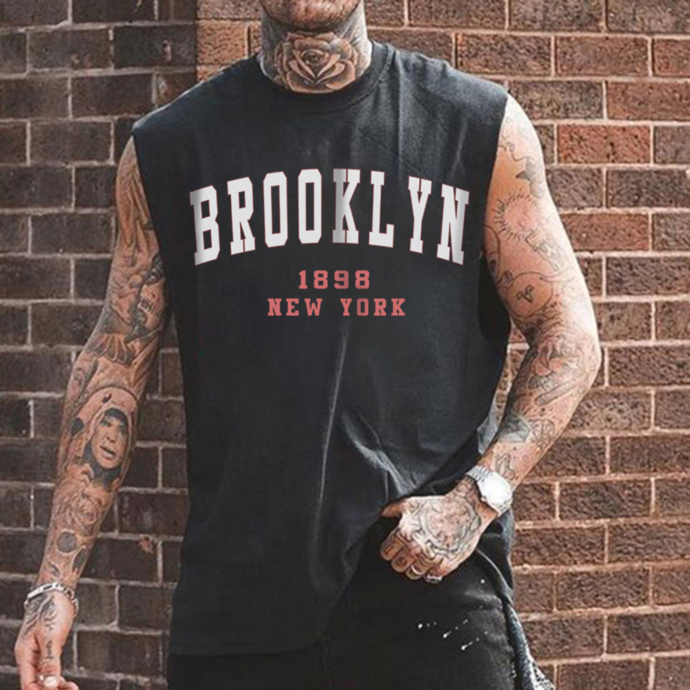 Brooklyn 1898 New York Sleeveless Men's Tank Top-B