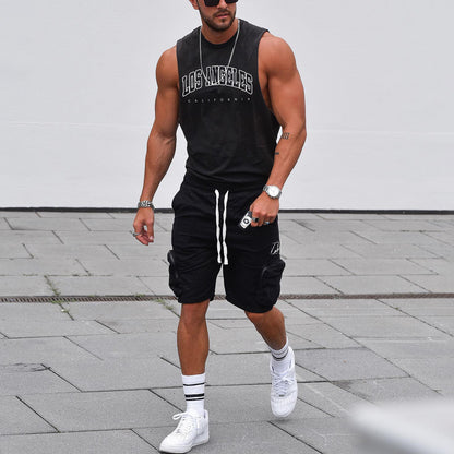 Los Angeles Men's Streetwear Tank Top-B