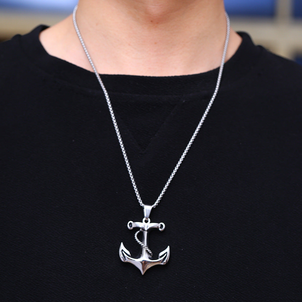 Pirate Rope Anchor Pendant Punk Trendy Necklace