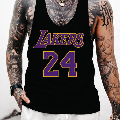 Lakers Men's Sports Casual Tank Top-A