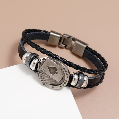 Fashion Poker Men's Hip Hop Bracelet