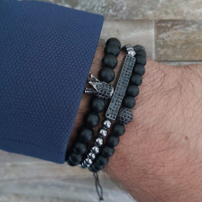 Black Frosted Men's Personality Trend Jewelry