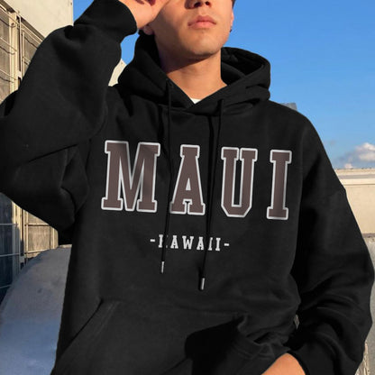 MAUI HAWAII Men's Fashion Fleeced Hoodie 320g