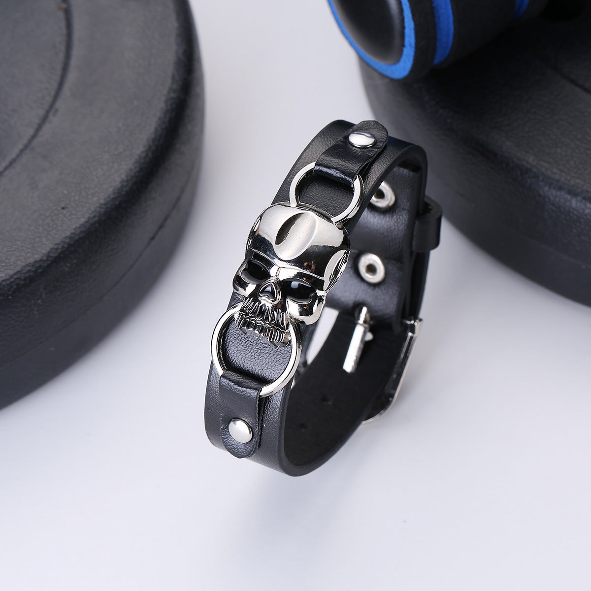 Fashion Personalized Punk Skull Vintage Leather Bracelet