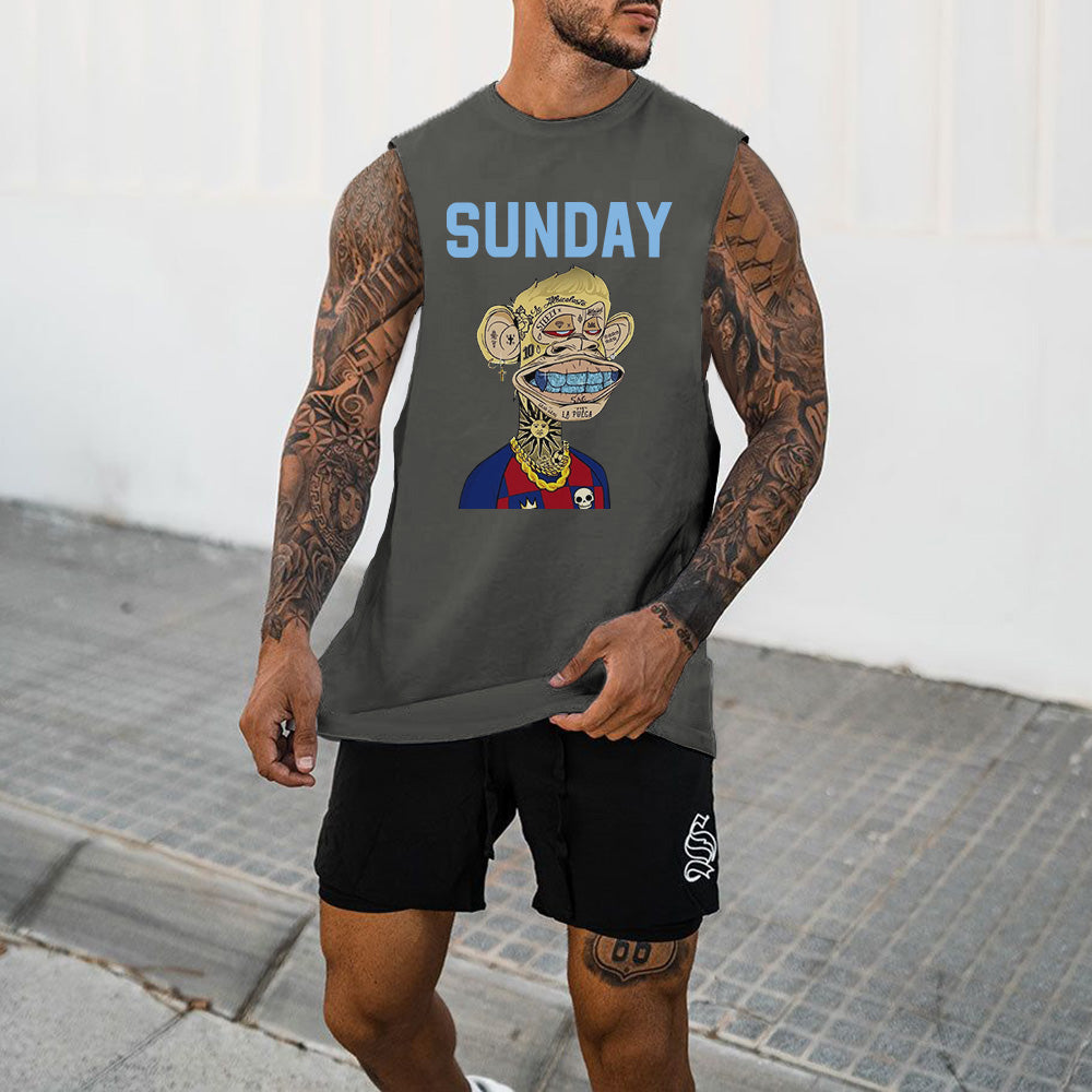 Sunday NFT Graphic Print Men's Tank Top