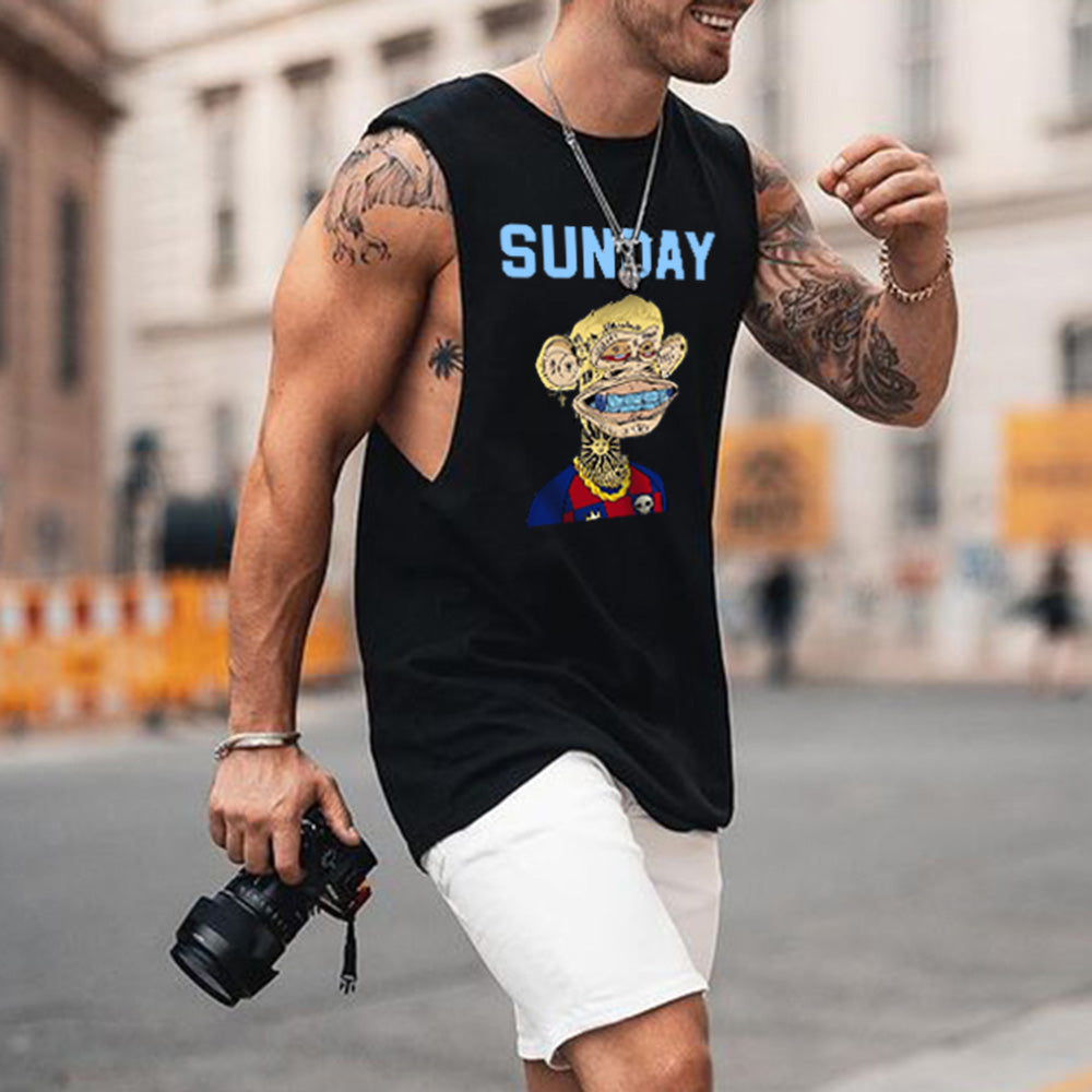 Sunday NFT Graphic Print Men's Tank Top