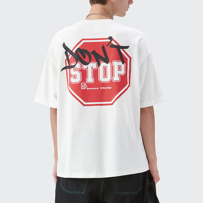 Don't Stop Letter Print Men's T-Shirt