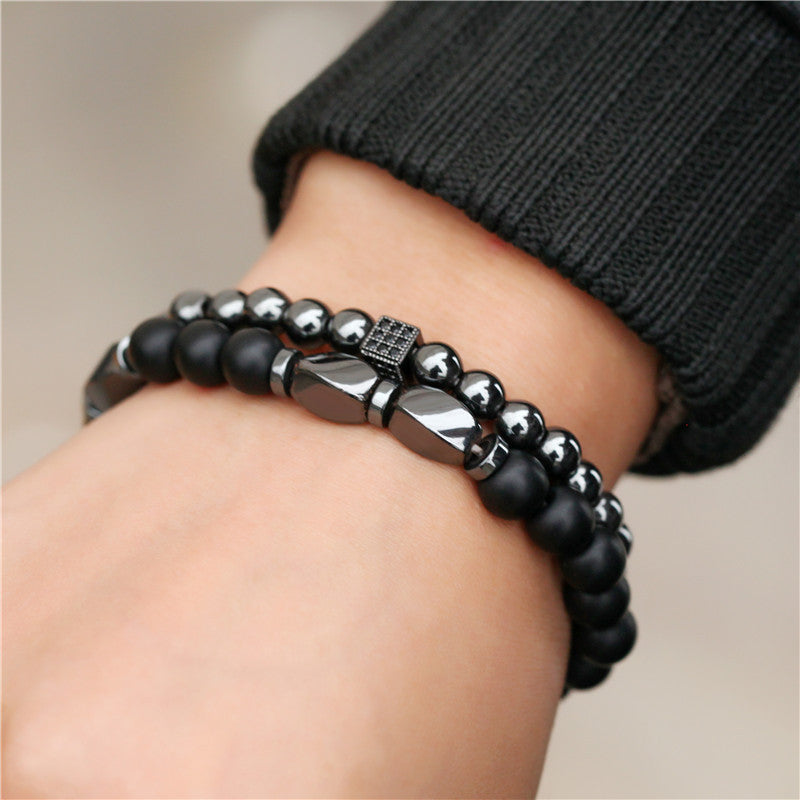 Bracelet Microset Zircon Dice Two Piece Bracelet