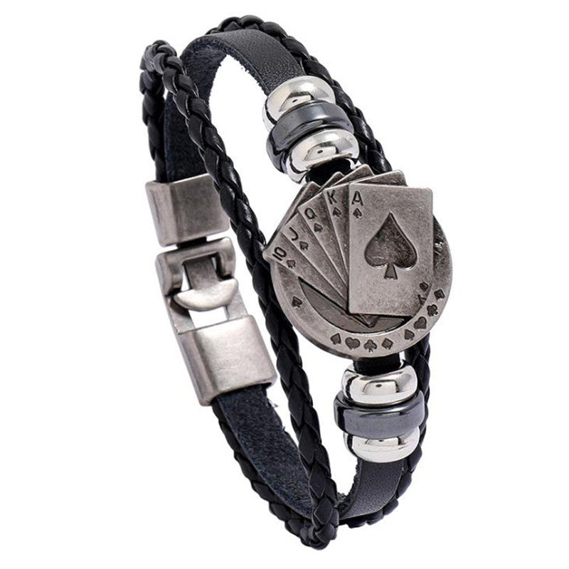 Fashion Poker Men's Hip Hop Bracelet