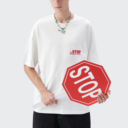 Don't Stop Letter Print Men's T-Shirt