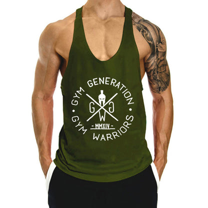 Graphic Print Sports Fitness Casual Men's Tank Top