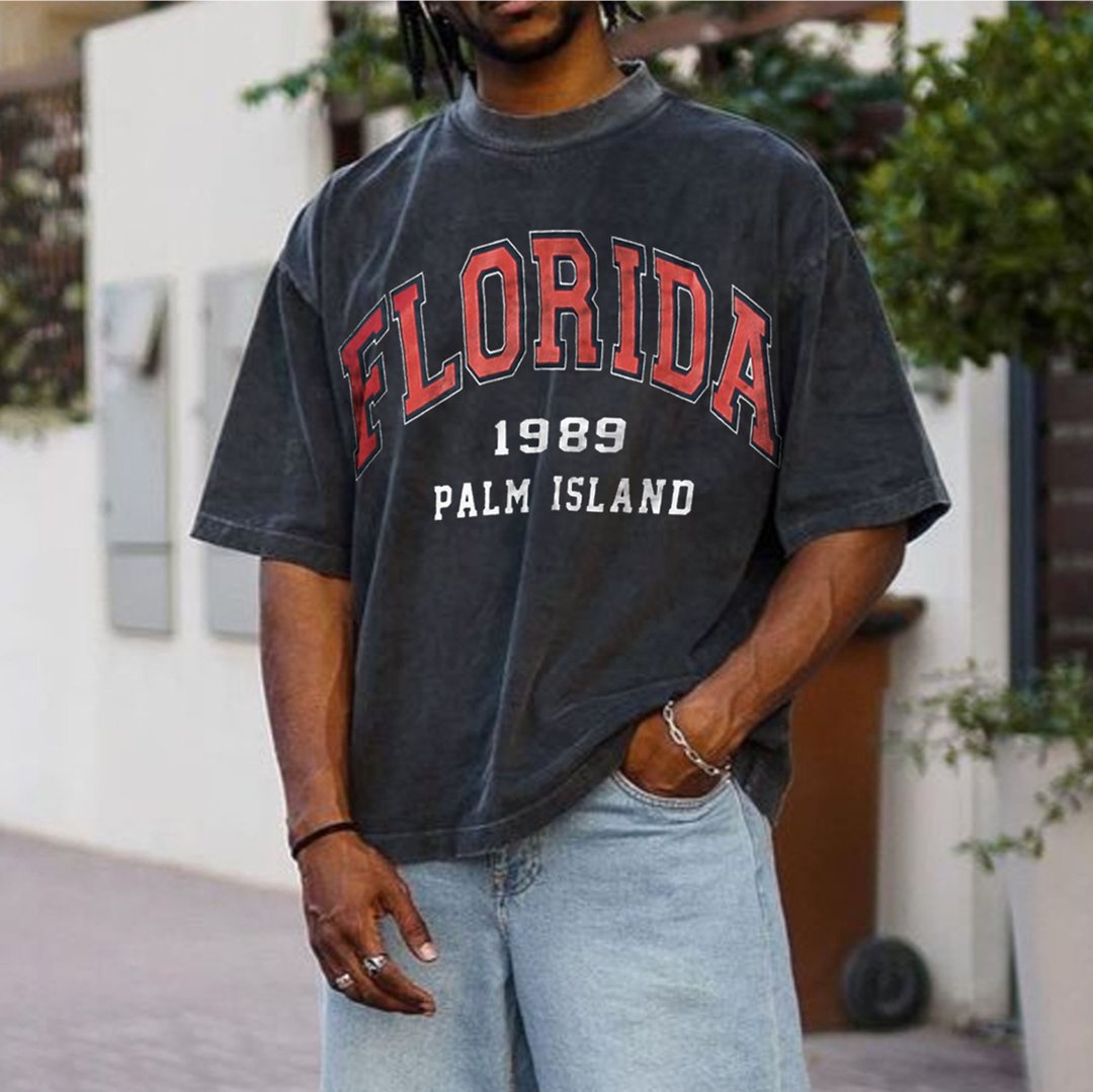 Florida Alphabet Graphic Print Men's T-Shirt