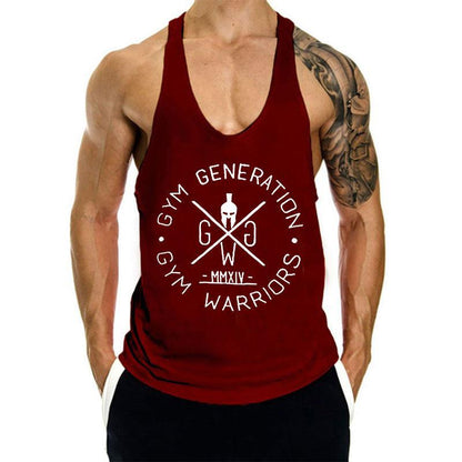 Graphic Print Sports Fitness Casual Men's Tank Top