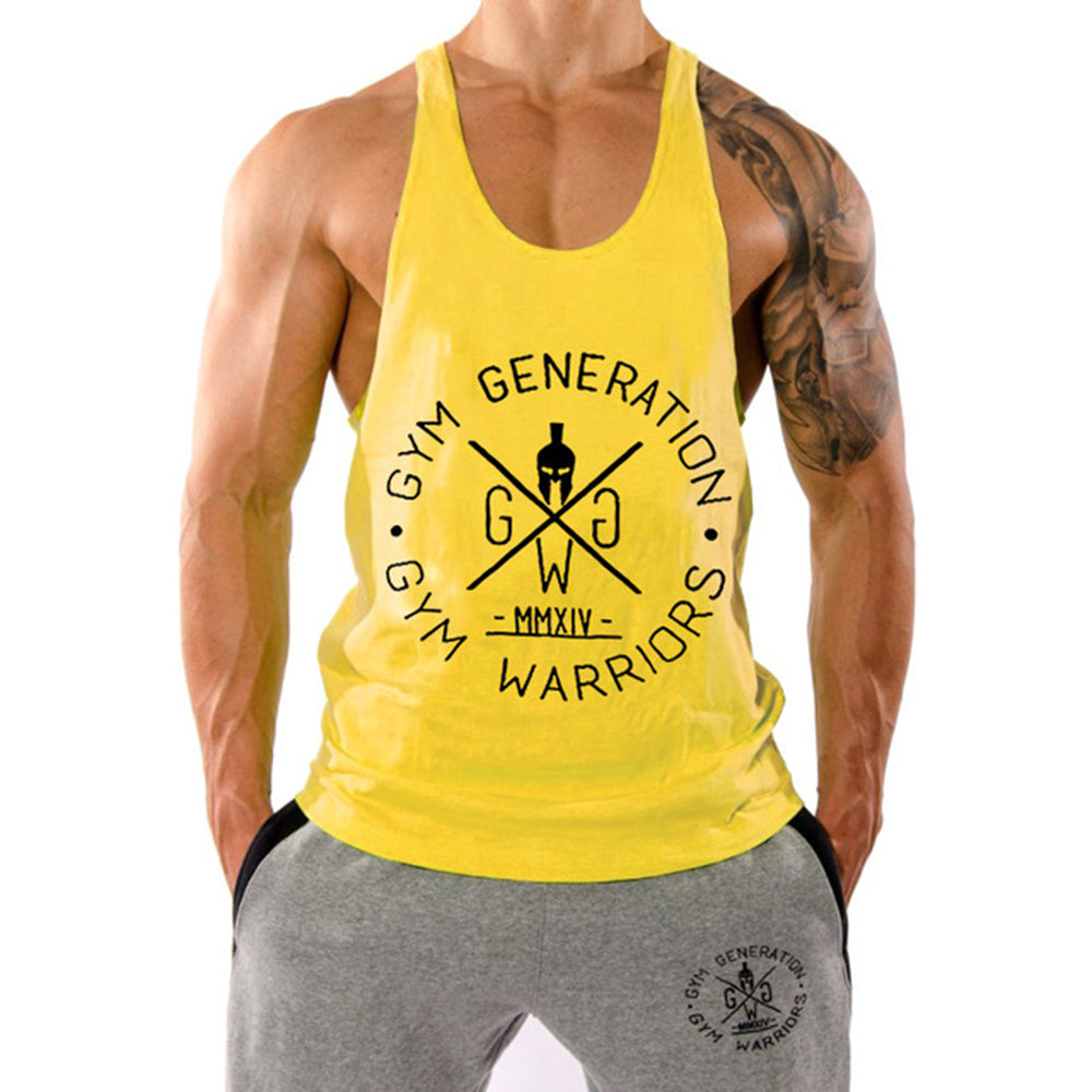 Graphic Print Sports Fitness Casual Men's Tank Top